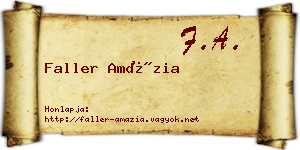 Faller Amázia névjegykártya
